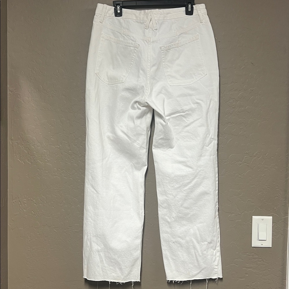 Good American Distressed High-Rise baggy Jeans white - Picture 4 of 8